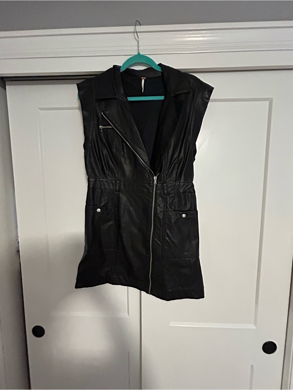 Free people vegan leather mini dress